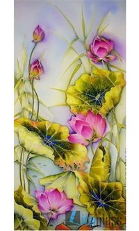 TRANH KÍNH HOA SEN KHỔ ĐỨNG 01