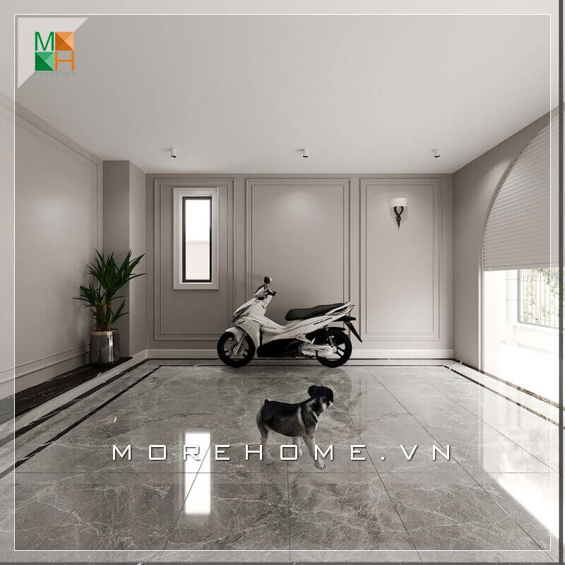 Gợi ý mẫu thiết kế không gian nhà để xe hiện đại cho nhà phố, biệt thự. Mẫu nội thất biệt thự đẹp